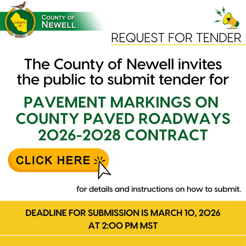 Pavement Markings on County Paved Roadways for the years of 2026-2028