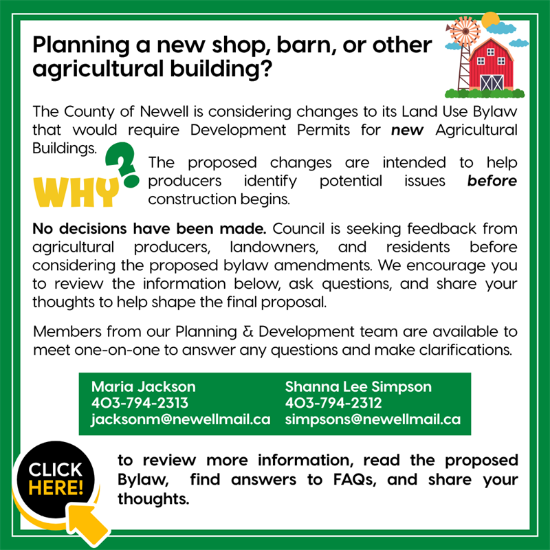 Proposed Development Permit Process for Agricultural Buildings